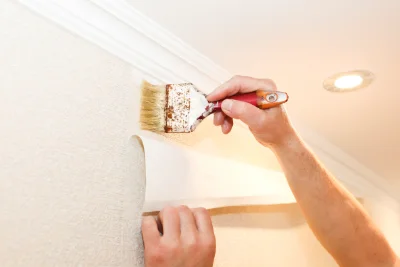 Pose de papier peint à Salavas — revêtements muraux et toiles de verre